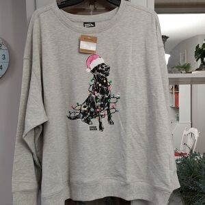Eddie Bauer Holiday Dog Sweatshirt 2X NWT